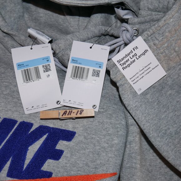 Nike Futura 2 Piece Men's Sweatsuit M Hoodie Joggers Club Fleece Tracksuit NWT - Picture 14 of 14